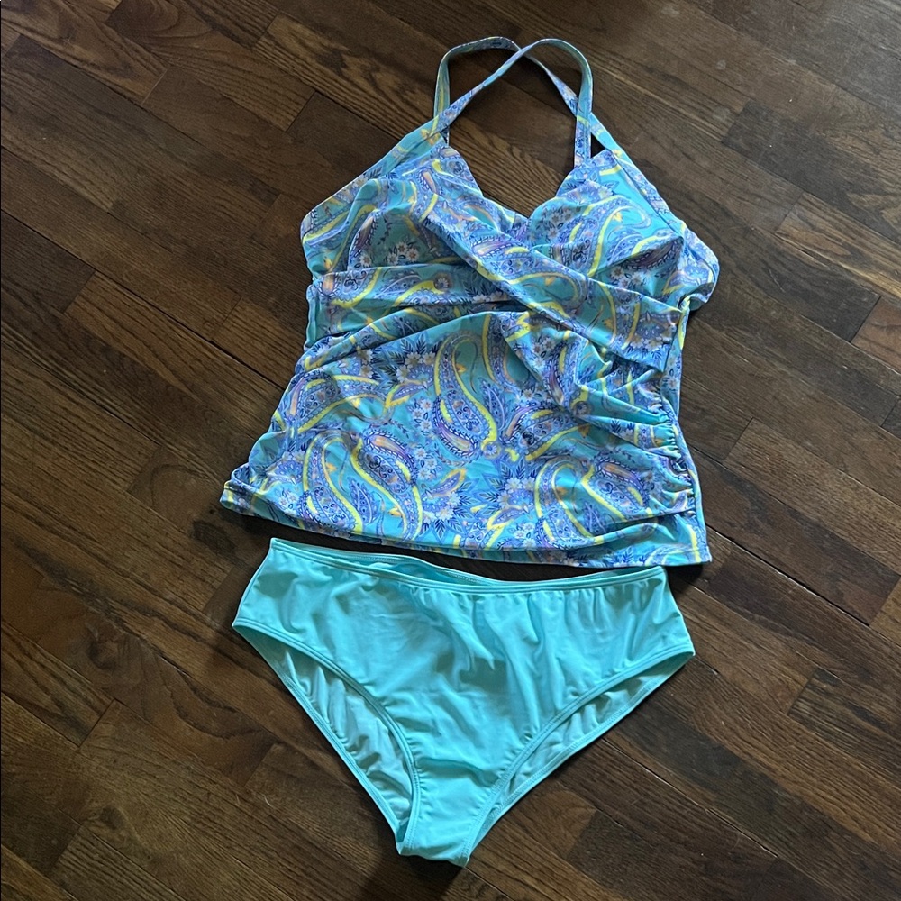 Source Unknown Blue and Yellow Women's Bikini Set